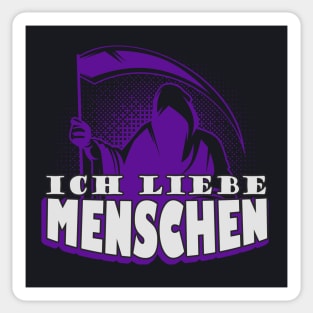 Ich liebe Menschen Sensenmann Sticker